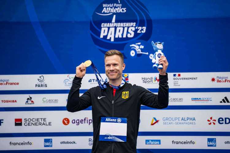 Para Leichtathletik WM 2023 Paris - Markus Rehm mit Gold - Deutschland - 14.07.2023 - Copyright: Förderverein Para Leichtathletik / Kevin Voigt