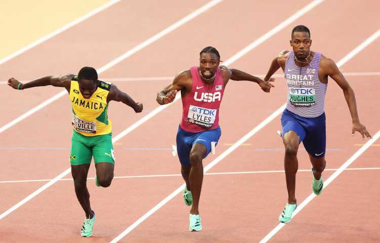 Leichtathletik WM 2023 Budapest 100 Meter Noah Lyles - Copyright: Getty Images for World Athletics