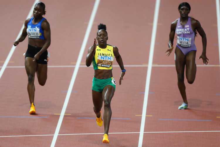 Leichtathletik WM 2023 Budapest 200 Meter Shericka Jackson - Copyright: Getty Images for World Athletics