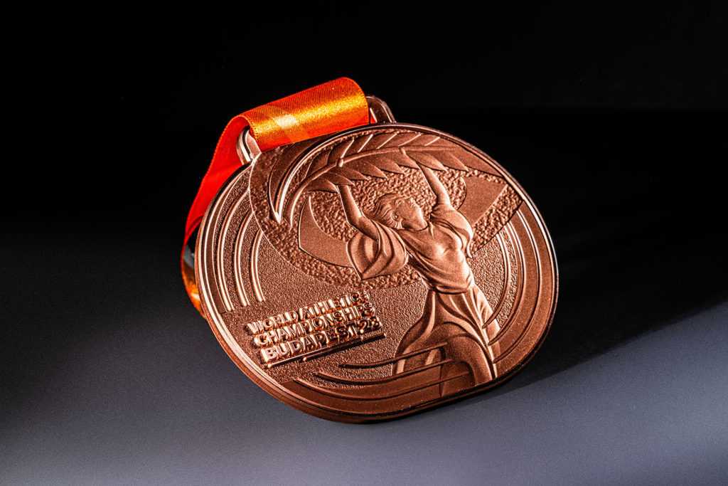 Leichtathletik WM 2023 Budapest - Bronze Medaille - Copyright: Leichtathletik Weltmeisterschaften Budapest 23