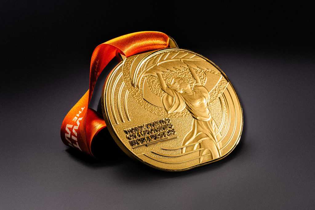 Leichtathletik WM 2023 Budapest - Gold Medaille - Copyright: Leichtathletik Weltmeisterschaften Budapest 23