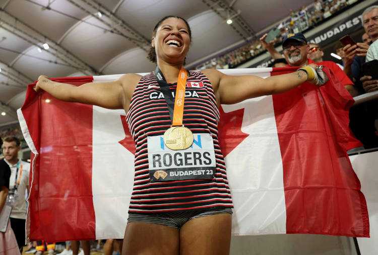 Leichtathletik WM 2023 Budapest Hammerwurf Camryn Rogers - Copyright: Getty Images for World Athletics