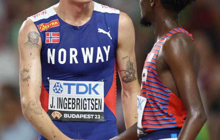 Leichtathletik WM 2023 Budapest Jakob Ingebrigtsen 5000 Meter - Copyright: Getty Images for World Athletics