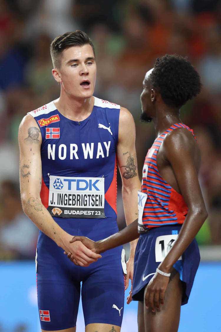 Leichtathletik WM 2023 Budapest Jakob Ingebrigtsen 5000 Meter - Copyright: Getty Images for World Athletics