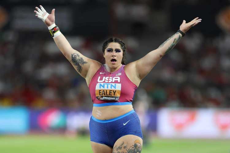 Leichtathletik WM 2023 Budapest Kugelstoßen Chase Ealey - Copyright: Getty Images for World Athletics