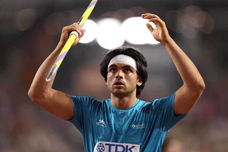 Leichtathletik WM 2023 Budapest Neeraj Chopra Speerwurf - Copyright: Getty Images for World Athletics