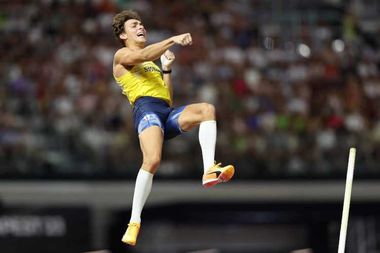 Leichtathletik WM 2023 Budapest Stabhoch Armand Duplantis - Copyright: Getty Images for World Athletics