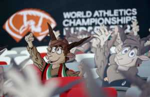 Leichtathletik WM 2023 Budapest Maskottchen - Copyright: Getty Images for World Athletics